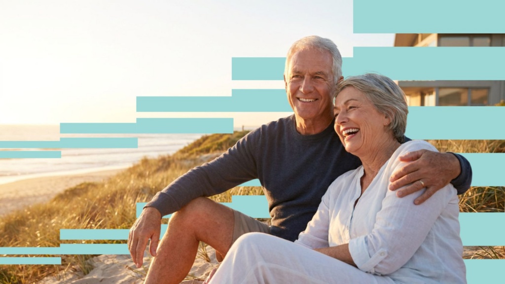 Couple Smiling By The Beach